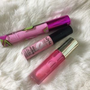 Pink Lipgloss Bundle: Elf, NYX, and Marshall’s